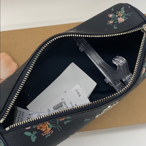 COACH MAKEUP BRUSH HOLDER WITH ROSE BOUQUET PRINT - Picture 6 of 12